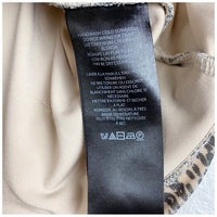 Shirred Animal Print Mesh Top Size Small