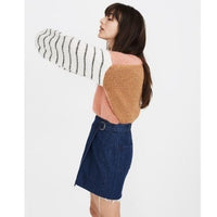 NWT Denim Raw Hem Mini Wrap Skirt Size 2
