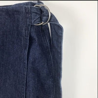 NWT Denim Raw Hem Mini Wrap Skirt Size 2