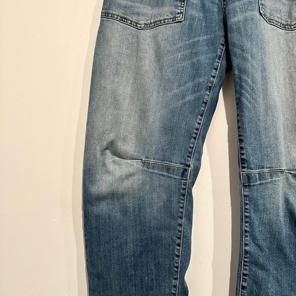 Shon Jean Mid-Rise Stretch Barrel Denim in Classic Wash
