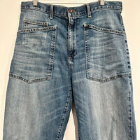Shon Jean Mid-Rise Stretch Barrel Denim in Classic Wash