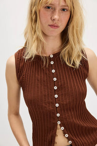 Tilly Vest in Honey Bronze