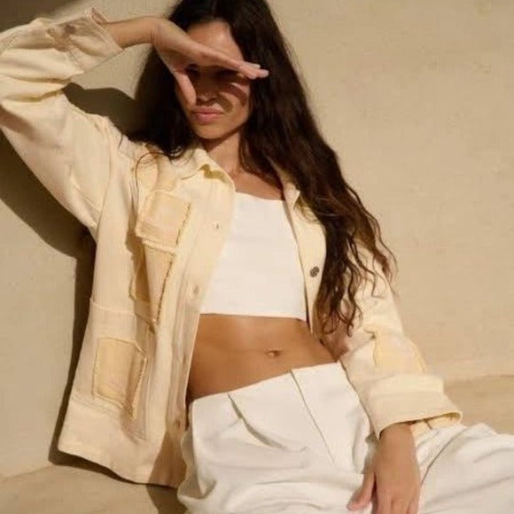 Overshirt Jacket With Embroidered‎ Patches