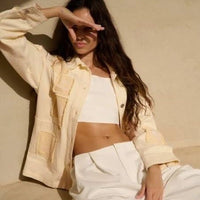 Overshirt Jacket With Embroidered‎ Patches