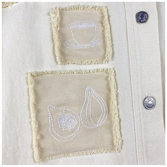 Overshirt Jacket With Embroidered‎ Patches