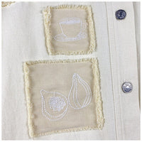 Overshirt Jacket With Embroidered‎ Patches