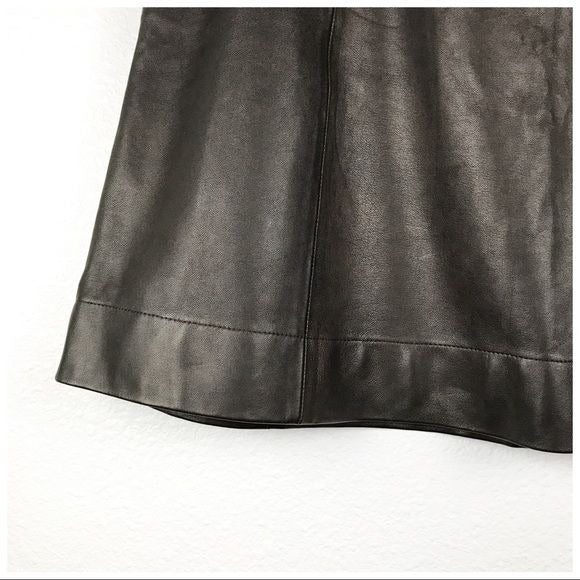 Brown Leather Mini Skirt Size 32