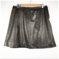 Brown Leather Mini Skirt Size 32