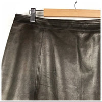 Brown Leather Mini Skirt Size 32