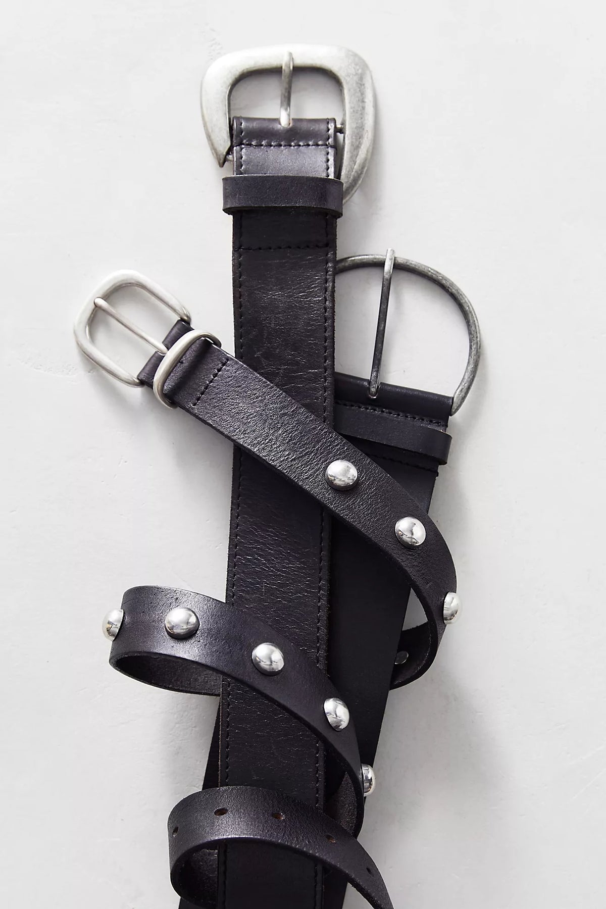 Rhodes Stud Belt in Black