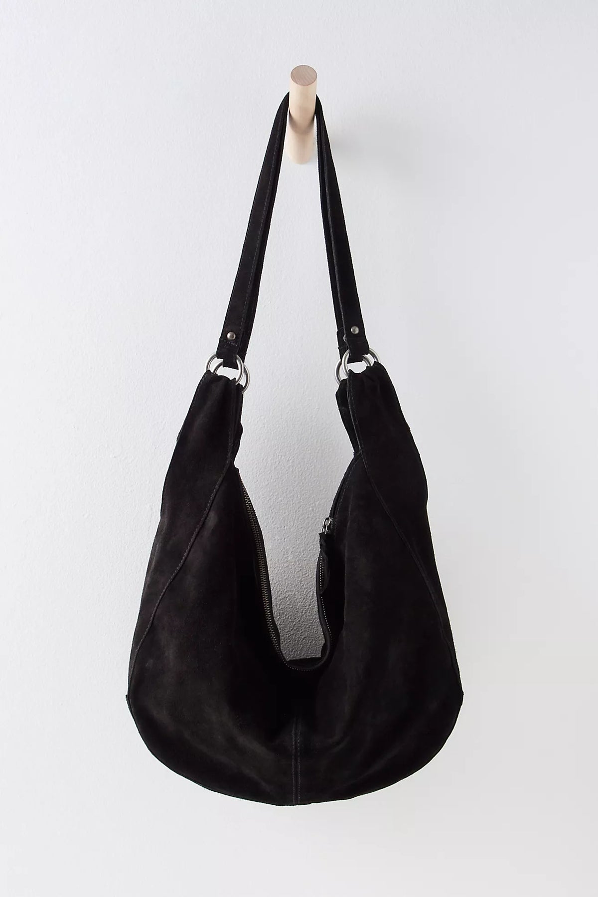 Roma Suede Tote in Black