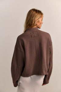 Celeste Quarter Zip in Mochachinno