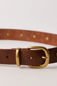 Rhodes Stud Belt in Cognac