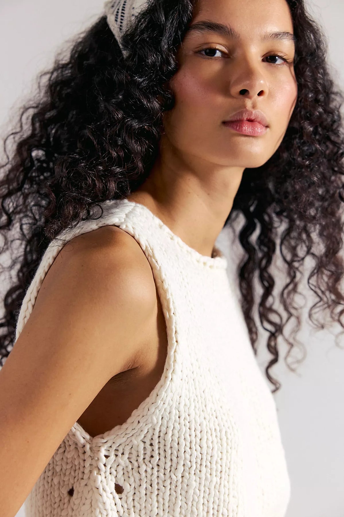 Opal Knit Tank in Whisper White