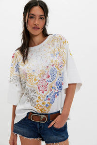Heirloom Printed Tee in Ivory Combo