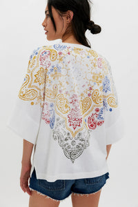 Heirloom Printed Tee in Ivory Combo