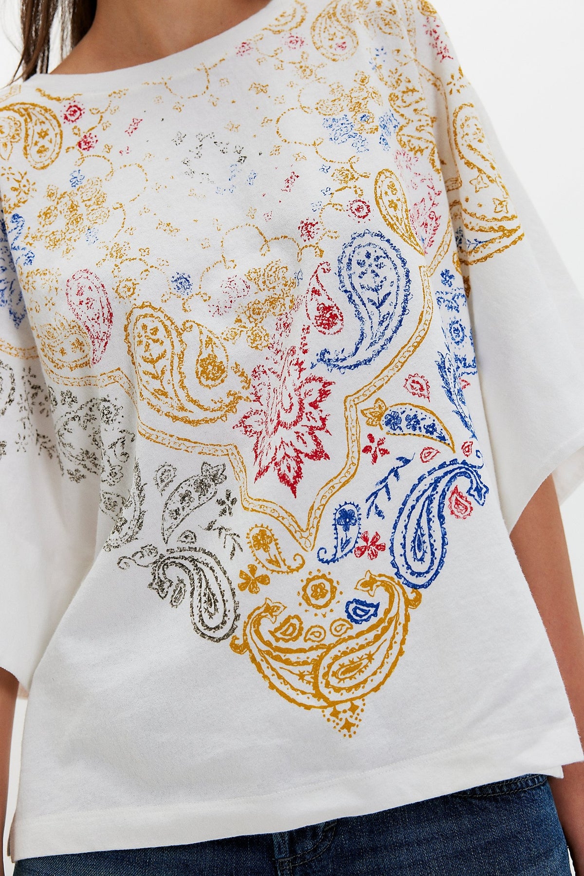 Heirloom Printed Tee in Ivory Combo