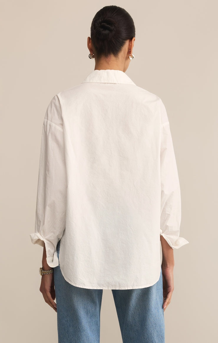 Elevated Poplin Shirt in White