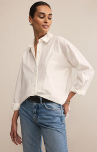 Elevated Poplin Shirt in White