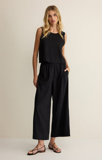 Scout Linen Pant in Black