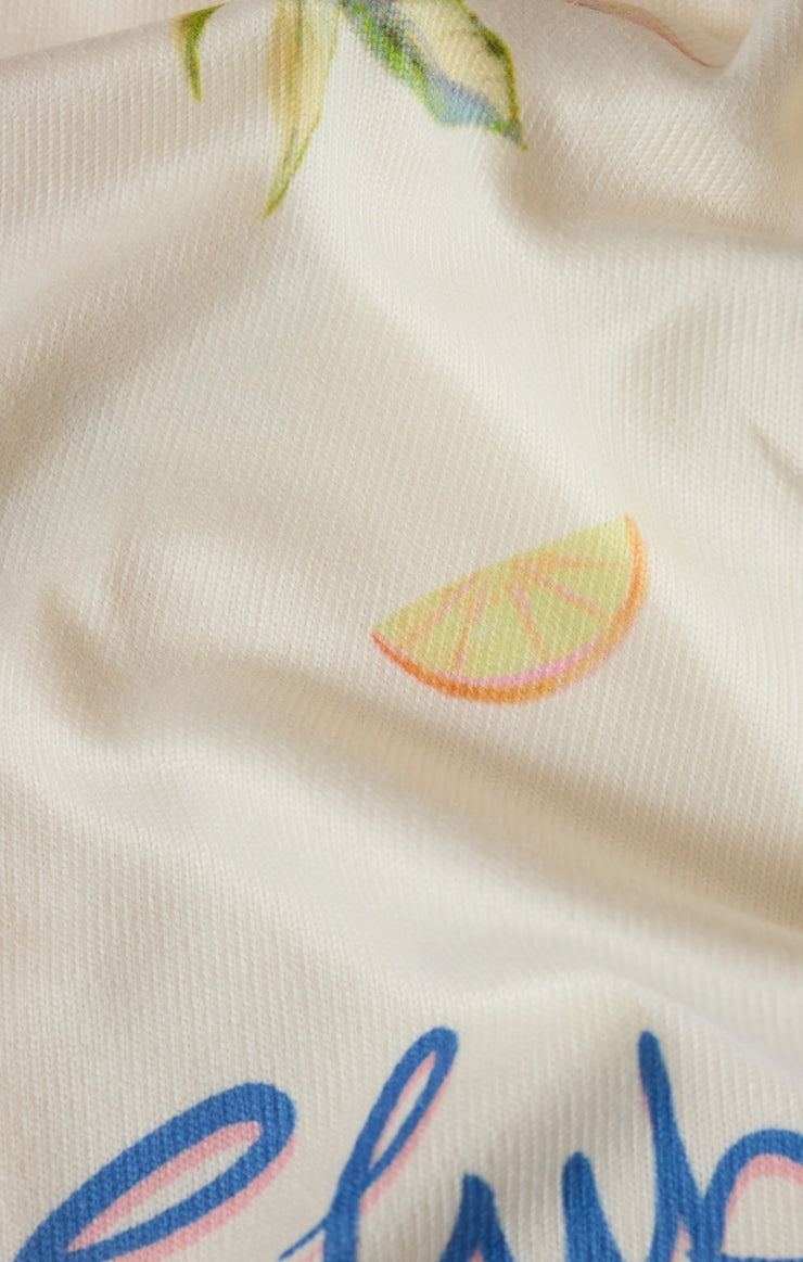Beach Days Tropic PJ Short in Vanilla Ice