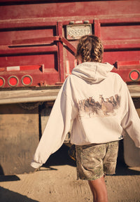 Wild Horse Hoodie in Creme