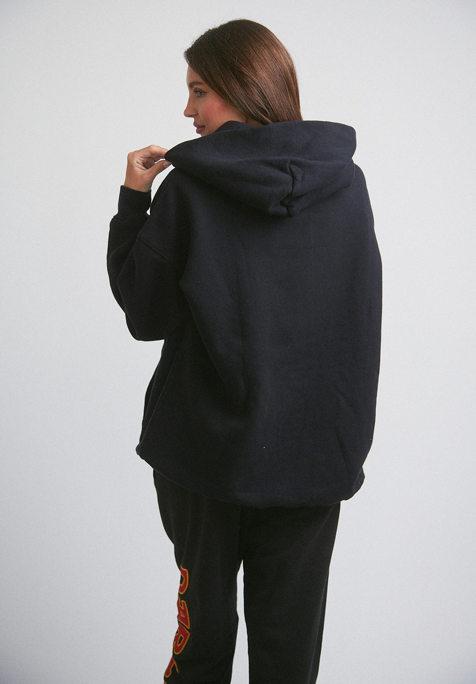 Rider Oversized Hoodie in Black