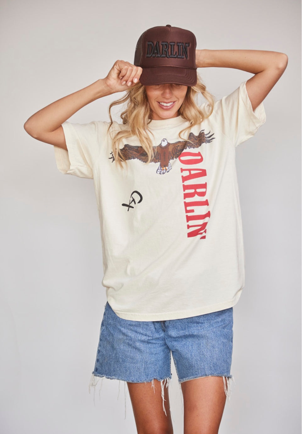 DARLIN' Brown Trucker Hat