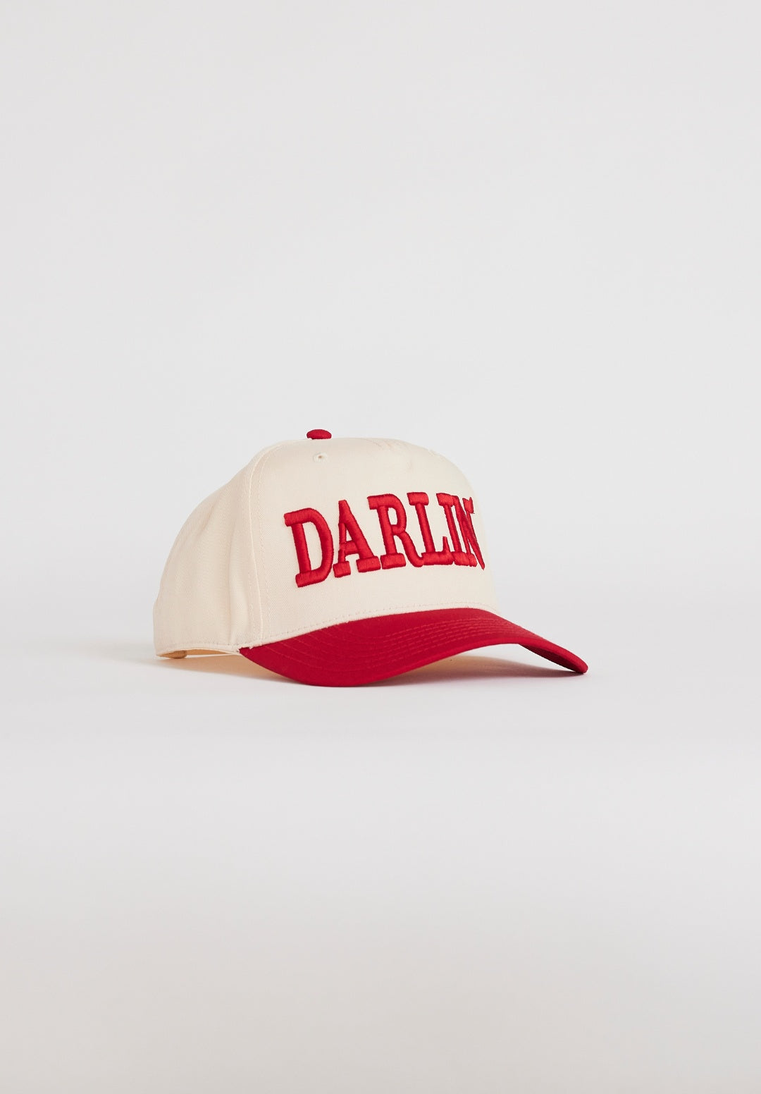 DARLIN' Snapback in Cream/Red