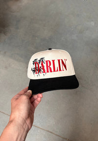 DARLIN' Wild Horse Snapback in Cream/Black