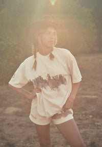 Wild Horse Short Sleeve in Creme