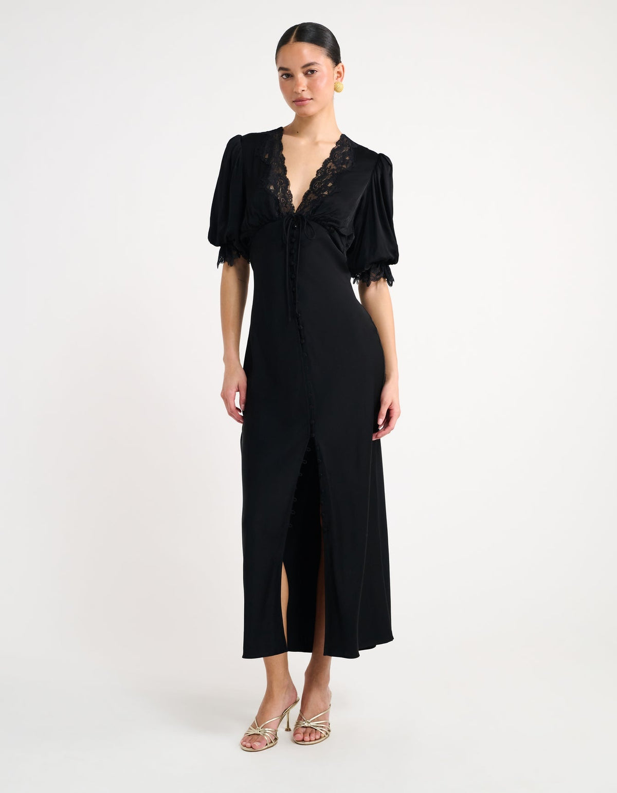 Honey Duster Maxi Dress in Black