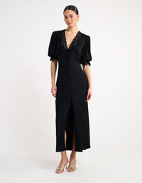 Honey Duster Maxi Dress in Black