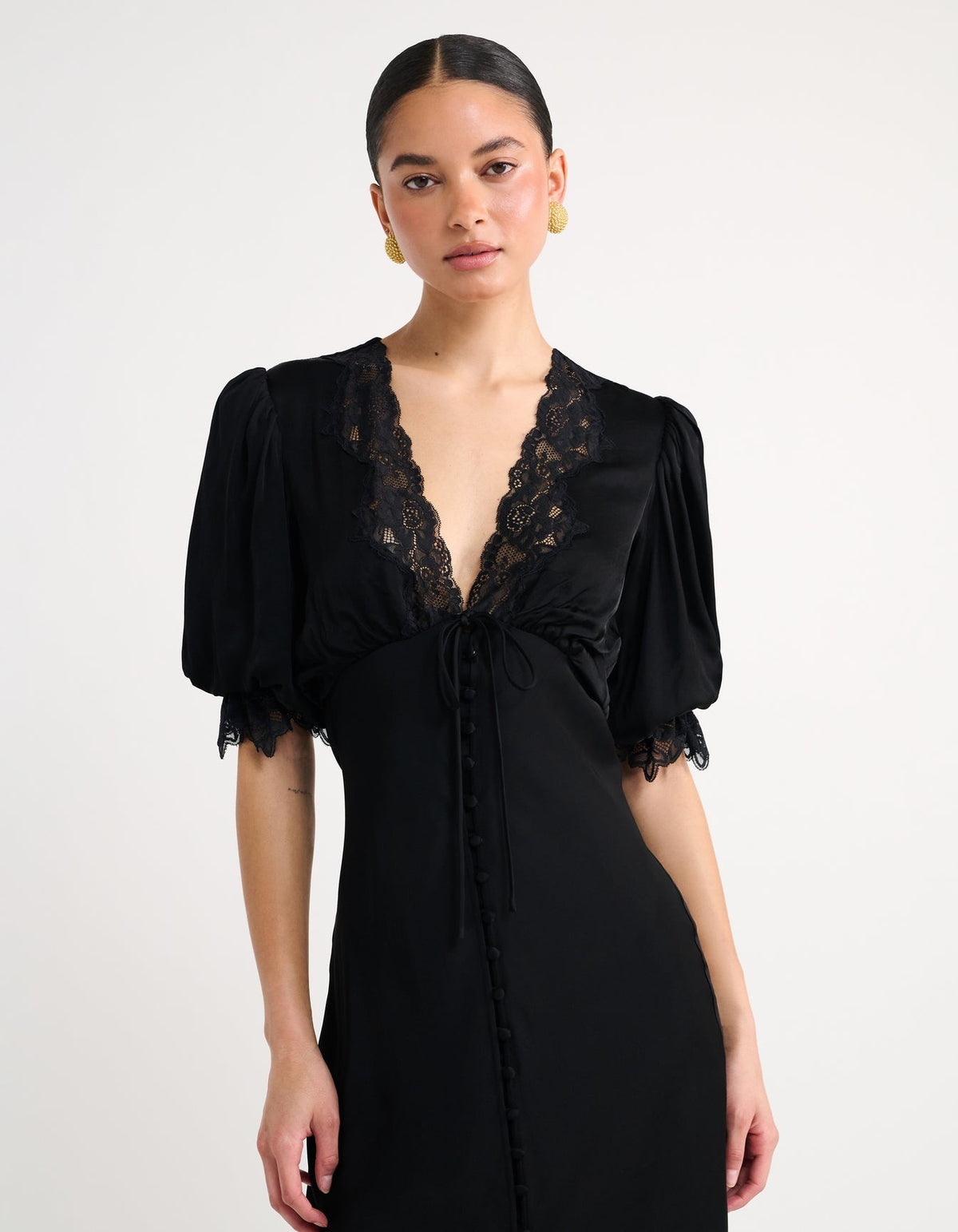 Honey Duster Maxi Dress in Black