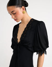 Honey Duster Maxi Dress in Black