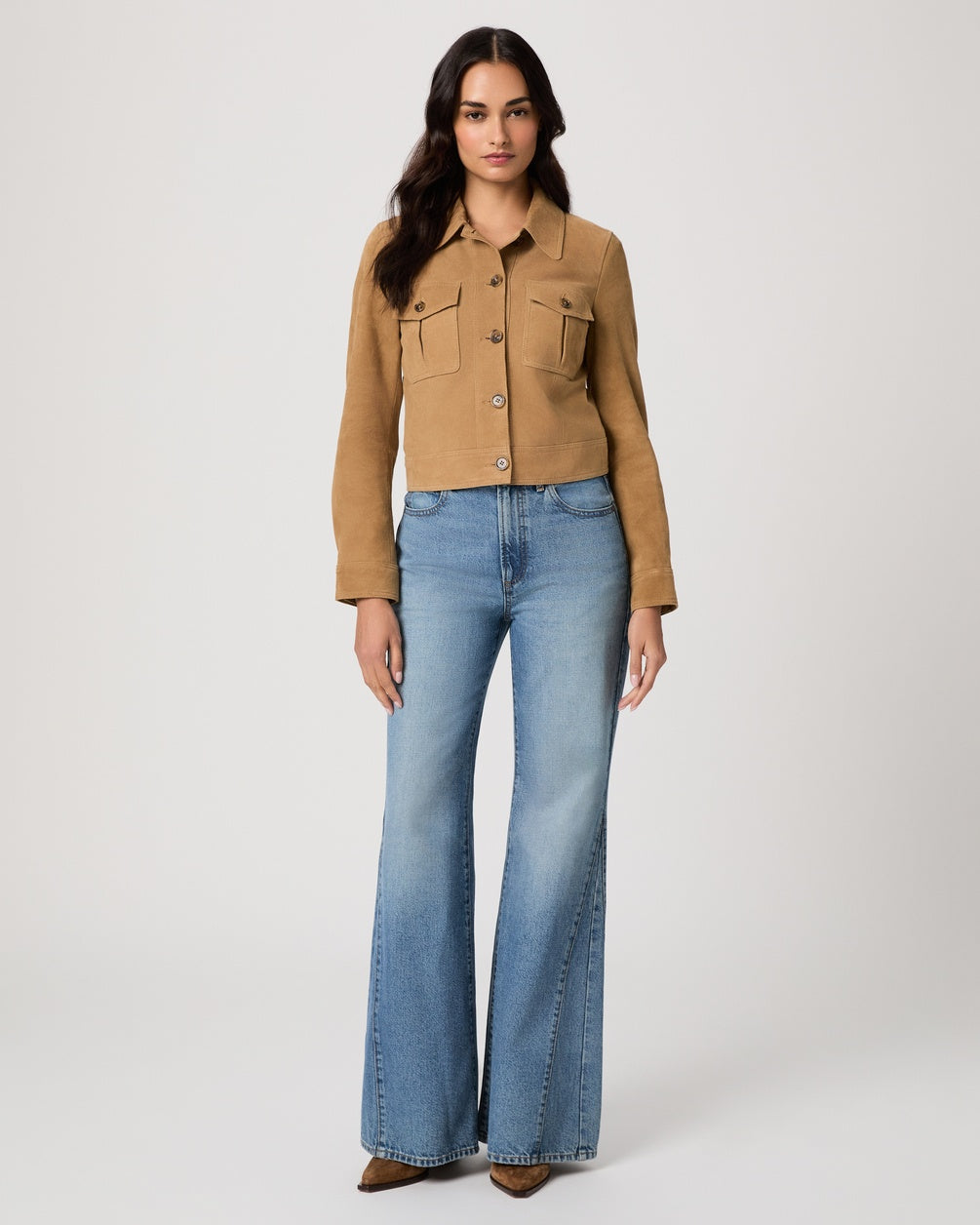 Callie 32" Inset Flare Jean in Elysian