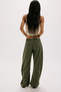 Spotlight Washed Trouser in Dusty Olive