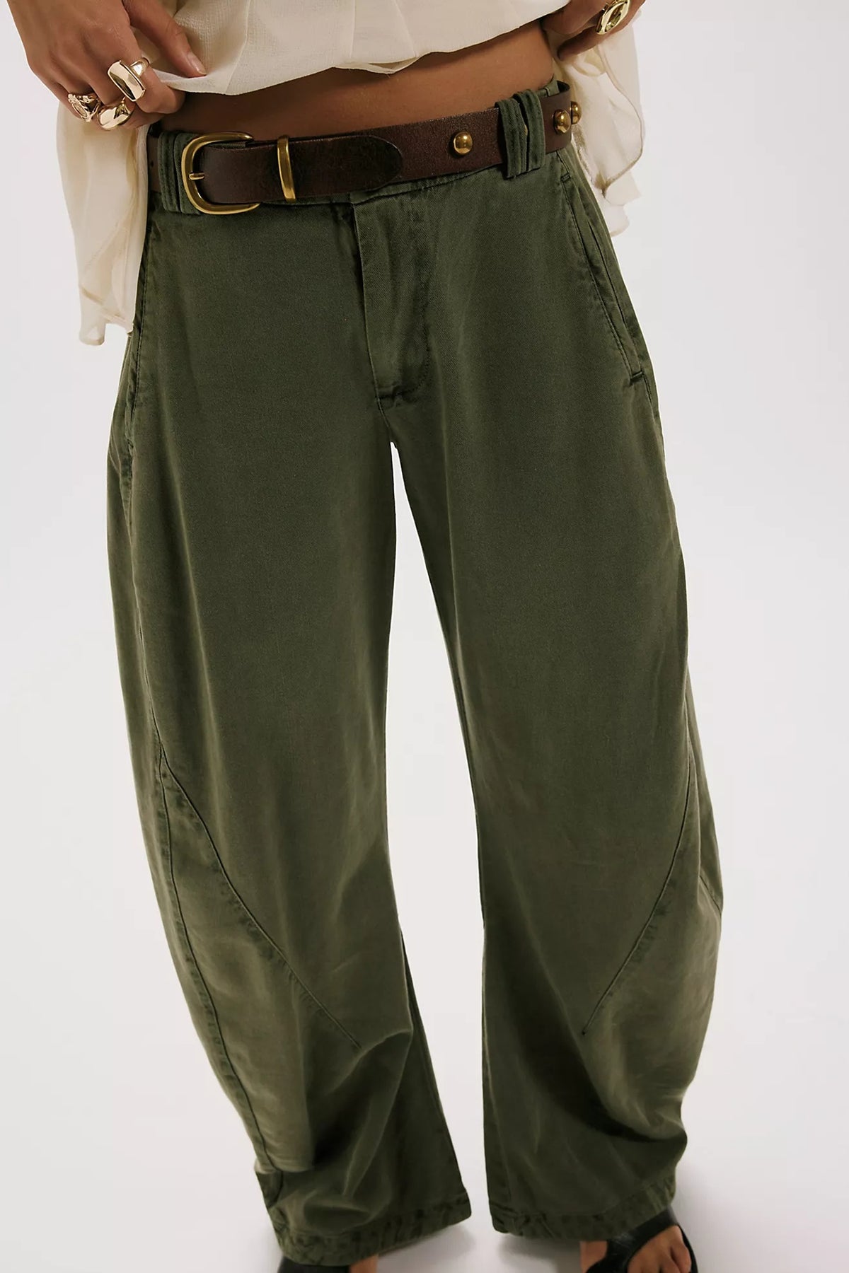 Spotlight Washed Trouser in Dusty Olive