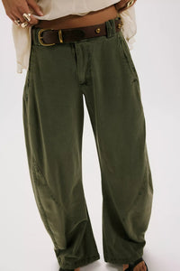 Spotlight Washed Trouser in Dusty Olive