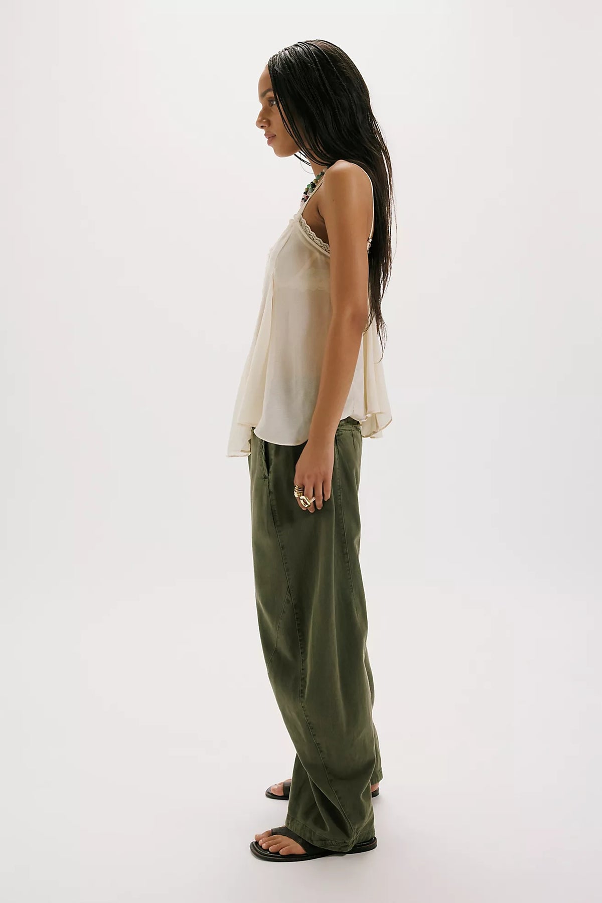 Spotlight Washed Trouser in Dusty Olive