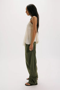 Spotlight Washed Trouser in Dusty Olive