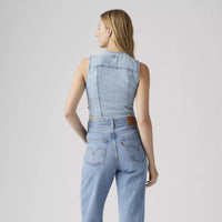 Bella Denim Corset Top in I WIll - Medium Wash