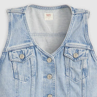 Bella Denim Corset Top in I WIll - Medium Wash