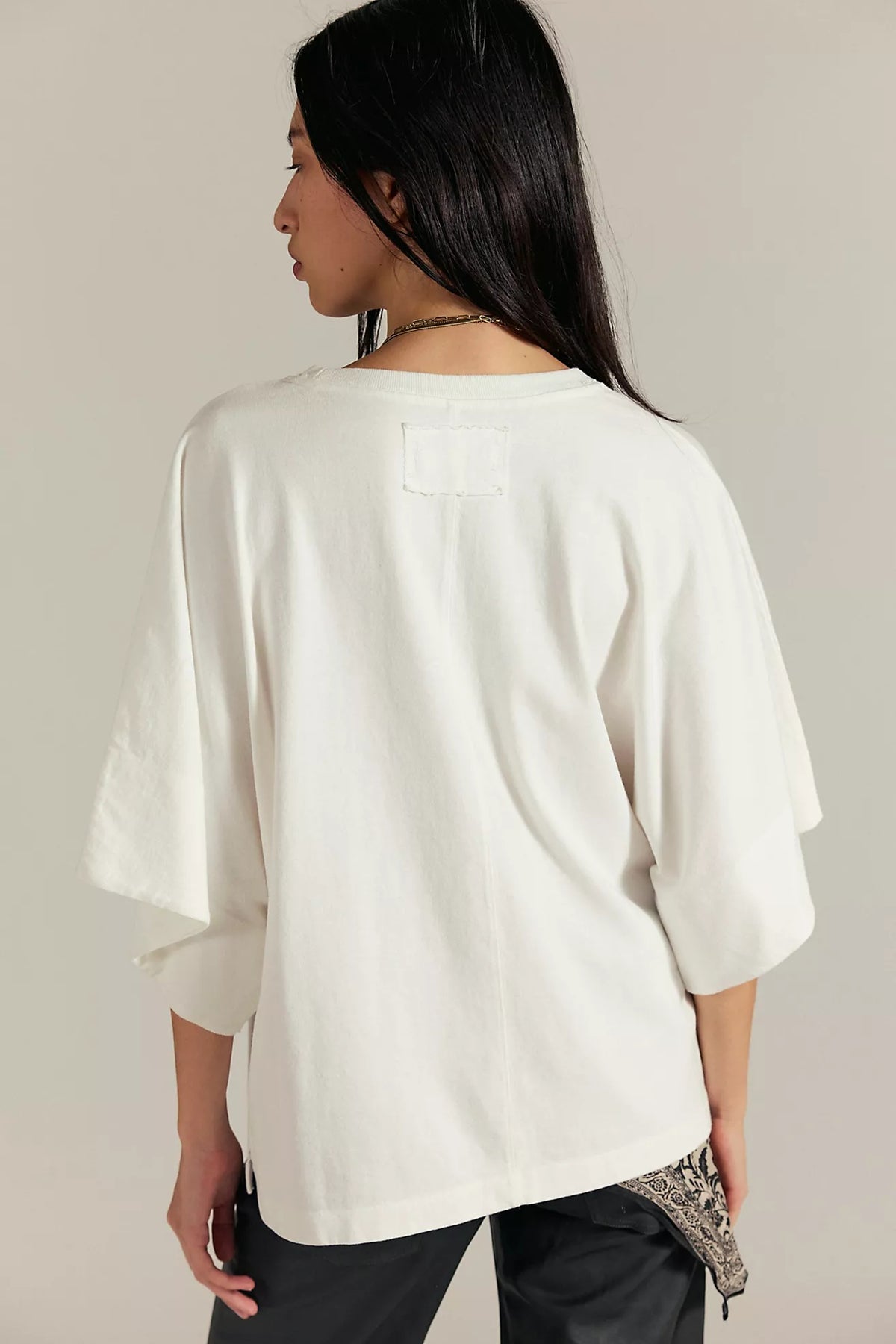 Atlas Dolman Tee in Clean Ivory