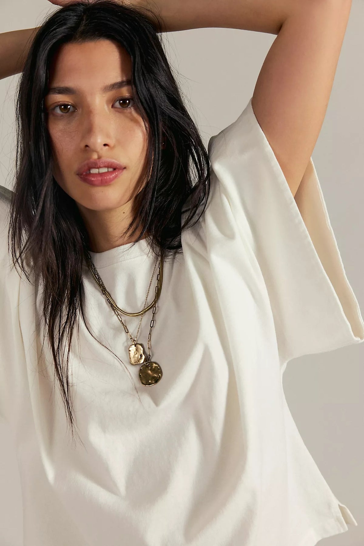 Atlas Dolman Tee in Clean Ivory
