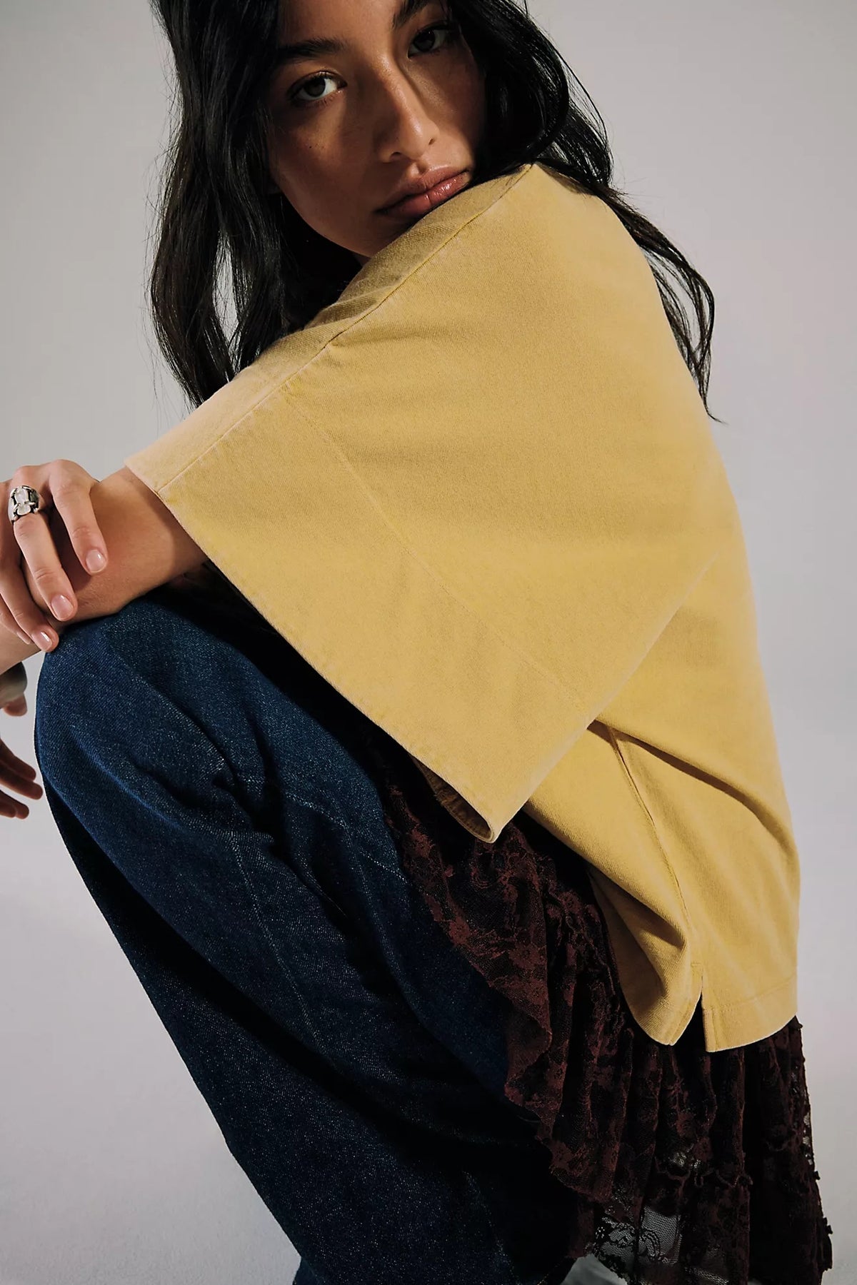Atlas Dolman Tee in Fallen Leaf