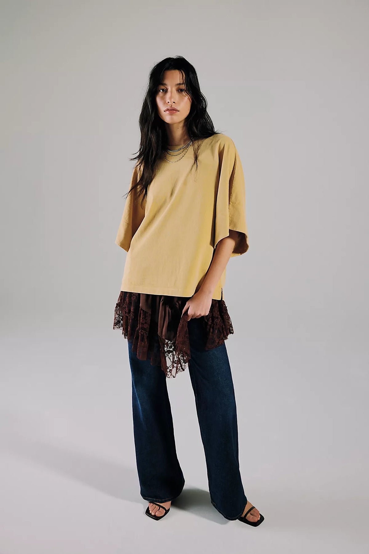 Atlas Dolman Tee in Fallen Leaf