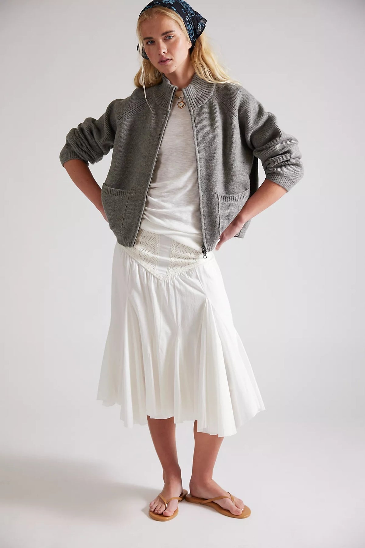 On It Half Zip in Cool Grey