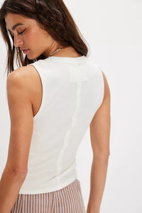 Jamie Henley Tank in Clean Ivory