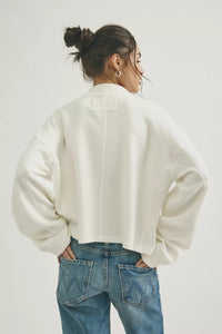Celeste Quarter Zip in Clean Ivory